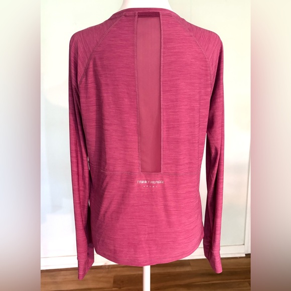 Tommy Hilfiger Sport, Mesh Detail Activewear Top, Long Sleeve, Size S - Picture 3 of 13